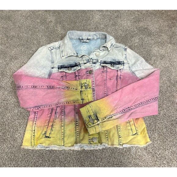 Wonder Nation tie-dyed denim jacket, girls size large - Picture 5 of 7